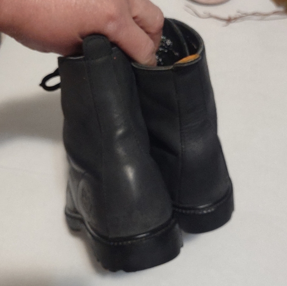 Black Lace-Up Combat Boots - Picture 6 of 7